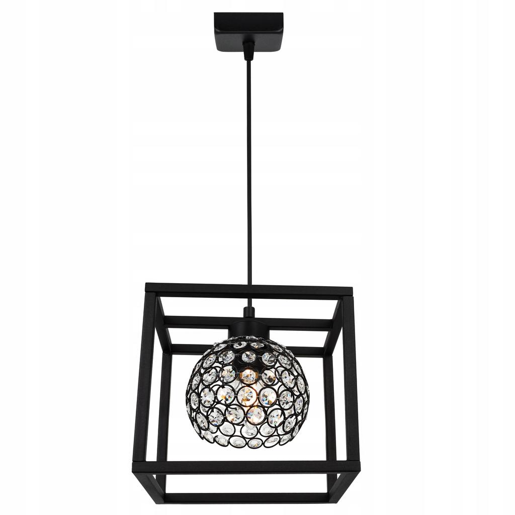 HANGING LAMP CAGE ELEGANT GLASS BALL
