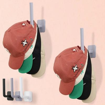Hat Rack for Baseball Caps Adhesive Hat Hooks Wall Hat Hanger Storage Baseball Cap Organizer No Drilling Strong Hat Holder Hook