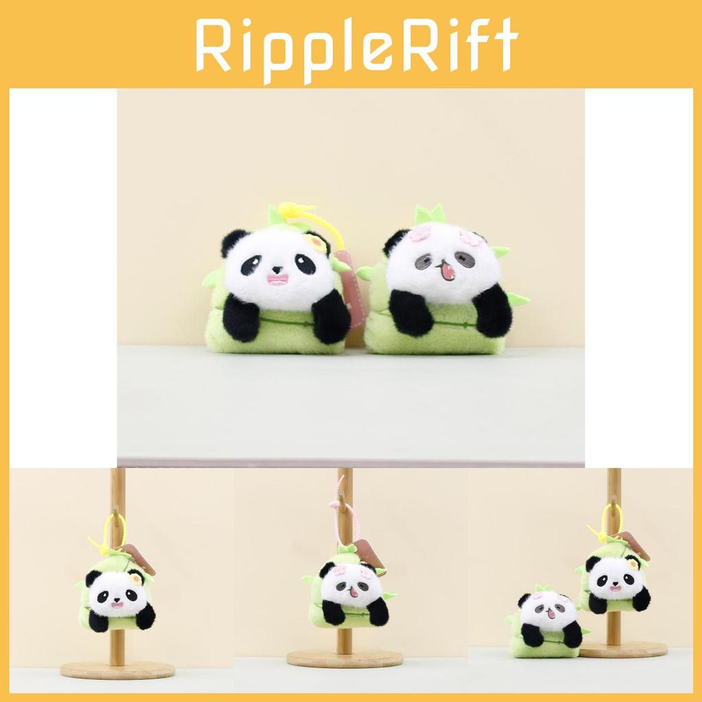Adorable Panda Keychain Plush Toy Soft Cuddly Cartoon Animal Doll For Bags