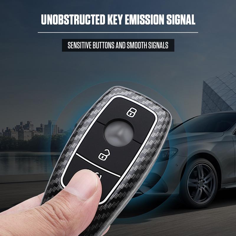 Interior Mouldings Car Key Case Cover For Mercedes Benz E S G Class GLC CLE CLA GLB GLS W177 W205 W213 W222 X167 AMG E200 E260 S