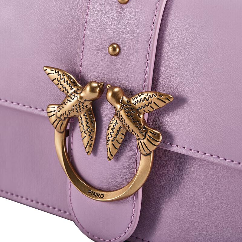 PINKO Damen Mini-Umhängetasche aus Leder mit Schwalben-Kreuz