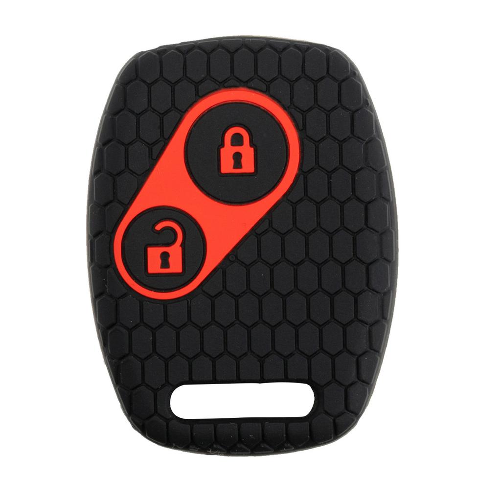 2-knapps bilnøkkelveske Shell Fjernkontroll Fob-deksel Silisiumgummietui for Honda Civic Insight Fit SRV FRV akkord 7 Jazz Gr8 150 R Auto