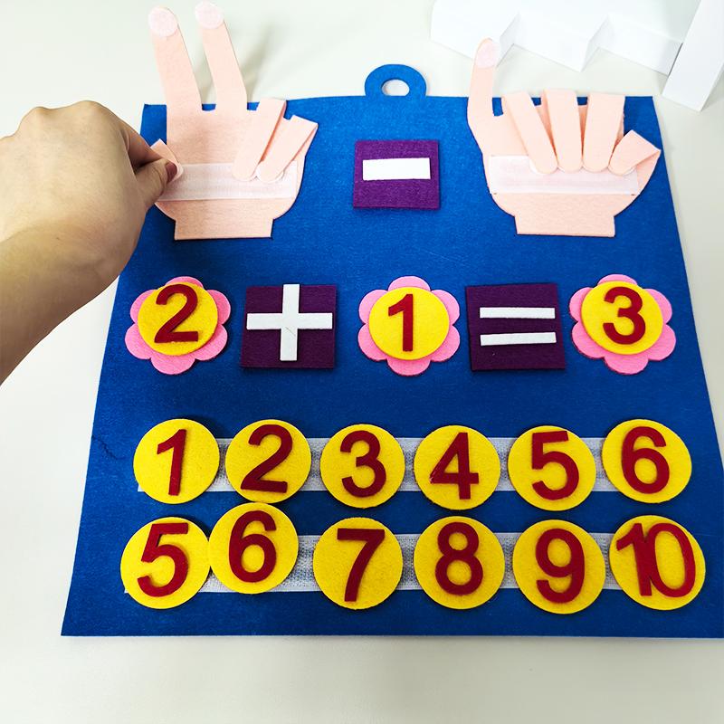 Non-Toxic Children Early Education Enlightenment Cognitive Mathematics Busy Board Felt Board Montessori Toys Math For Kids Toys Gifts