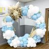 Pastel Blue Balloons Garland Baby Blue White Balloon Arch Kit Wedding Graduation Baby Shower Birthday Party Decoration Globos