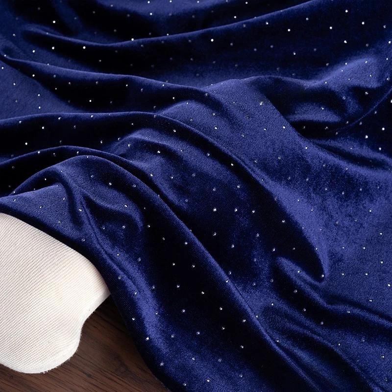 

100x160cm Diamond Glitter Velvet Starry Fabric for Sewing Dresses Soft and Smooth Woven Non Elastic By Half Meter 100x160cm