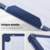 Transparent Protective Case With Cooling Stand MacBook Air 13.6 Inch Anti-Slip Shockproof Shell In Black Blue Purple Pink