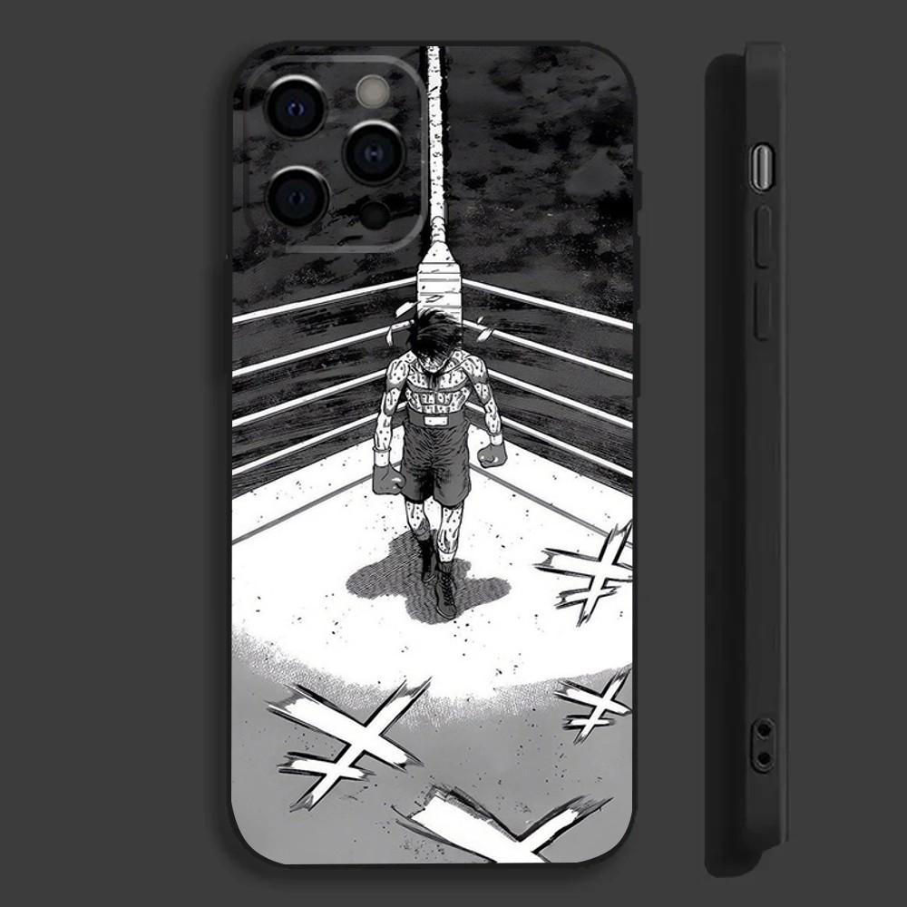 H-Hajime no I-Ippo Phone Case For iPhone 16,15,14,13,12,11,Pro,Max,Plus,Mini,X,XS,XR,8,7,S,Plus,SE Free shipping Soft Black