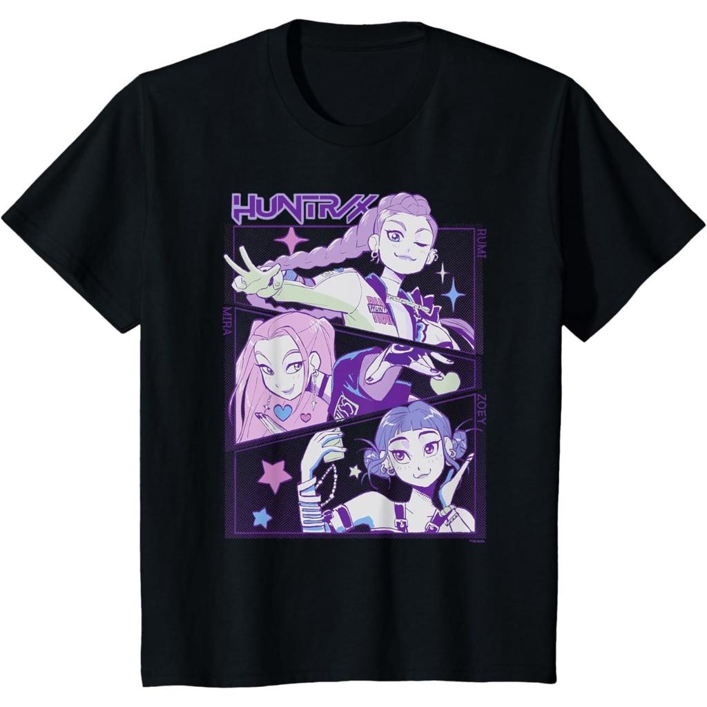 GLYDE K-pop Demon Hunter Anime T-shirt Harajuku O-neck Casual Shirt