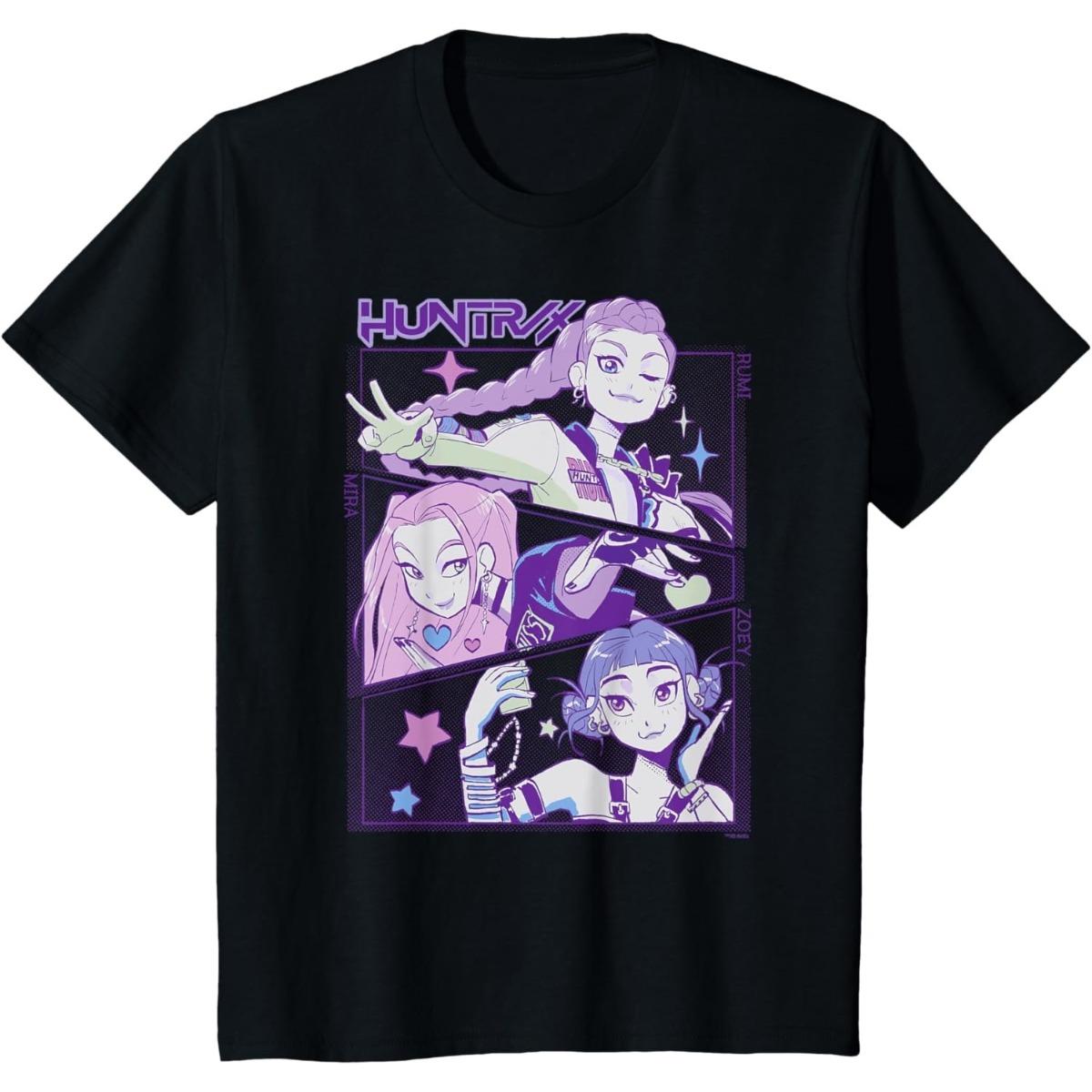 

RogueWave K-pop Demon Hunter Anime T-shirt Harajuku O-neck Casual Shirt 6XL