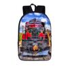 Old-fashioned Steam Train / Locomotive Pattern Backpack for Teenager School Bags Women Rucksack Travel Student Book Bags Gift