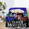 Super Monsters Theme Printed Blanket - Perfect for Couch, Bed, Travel & Outdoor Use | Machine Washable, Cozy & Durable.