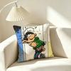 G-Gaston Lagaffe Comic Square Double-Sided printed Pillow Case Bedroom Bedside Pillow Sofa Cushion Cover