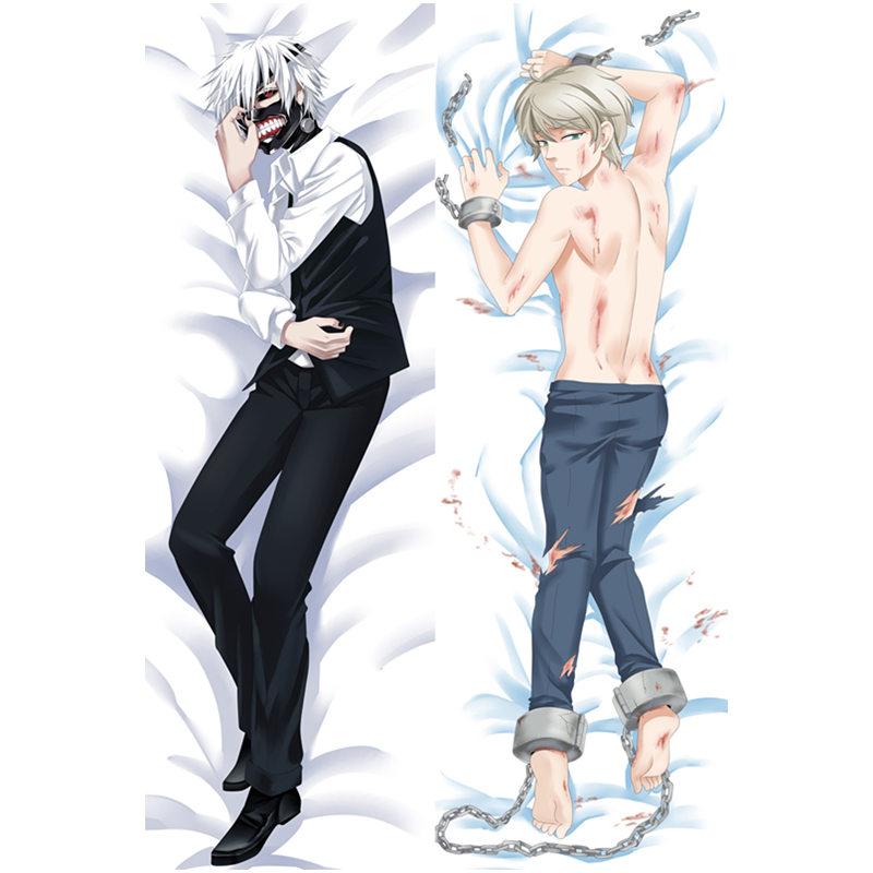 Anime Tokyo Ghoul Kissenbezüge Kaneki Ken Maske Touka Touka Kirishima Dakimakura Hülle Beidseitig Bettwäsche Umarmendes Körperkissenbezug