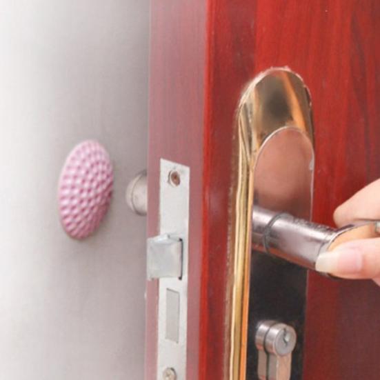 Door Handle Stopper Wall Protector Self-Adhesive Round Door Knob Stop Wall Bumper Home Office Door Back Wall Mount Anti-collision Pad