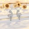 925 Sterling Silver Cross Stud Earrings For Women High Quality Exquisite Student Girlfriend Jewelry Accessories Heart GiftGood product