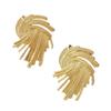Unique Metal Twist Geometric Big Stud Earrings for Women New Fashion Romantic Gold Color Earrings Jewelry Valentine's Day Gifts