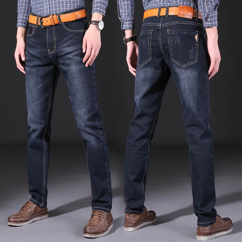 Sommerjeans Herren locker gerade elastisch Herrenhose lässig Slim Trendhose Herbst- und Wintermodelle Tide