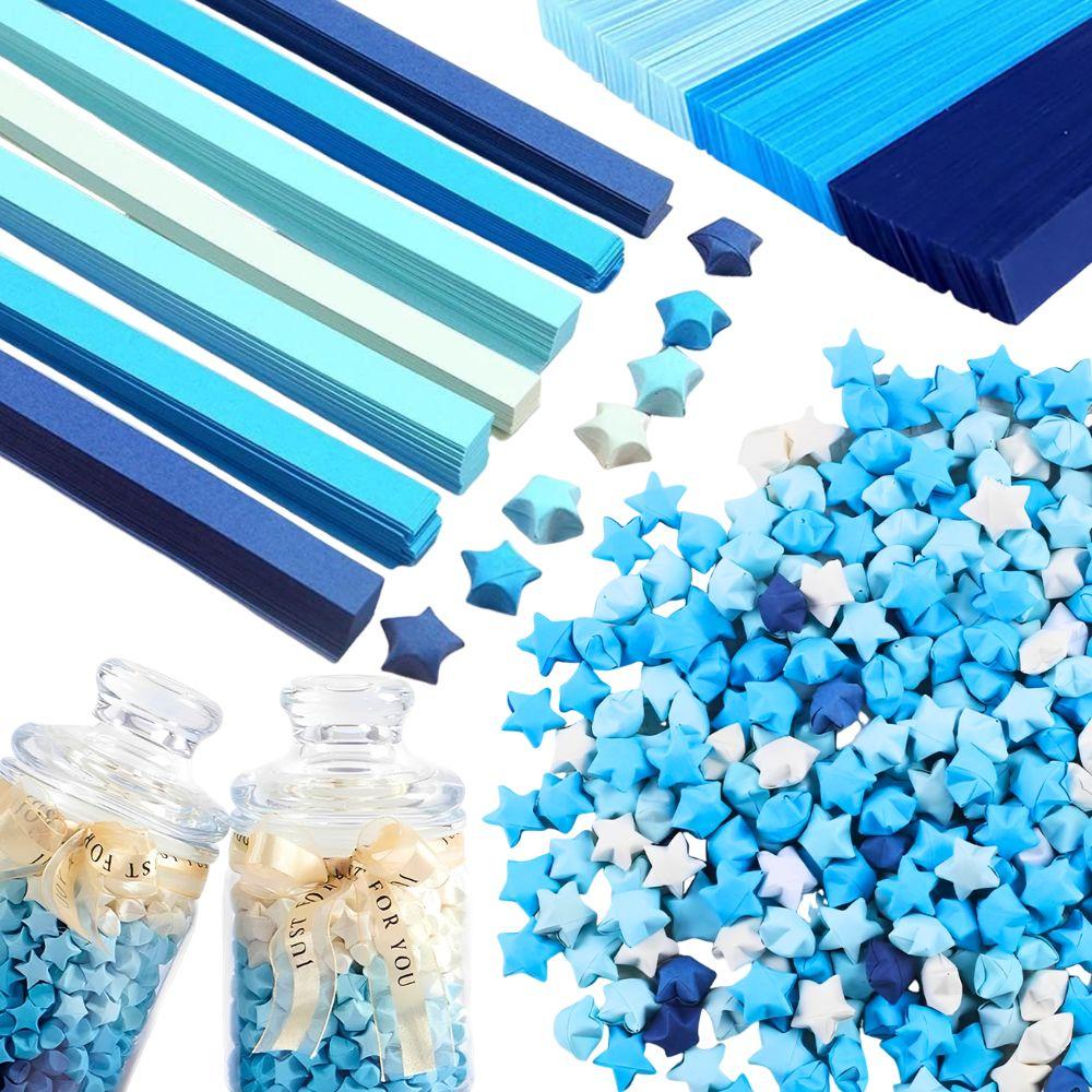 540 Sheets Gradient Blue Star Folding Paper DIY Mother's Day Festival Birthday Anniversary Gifts Decoration YMY