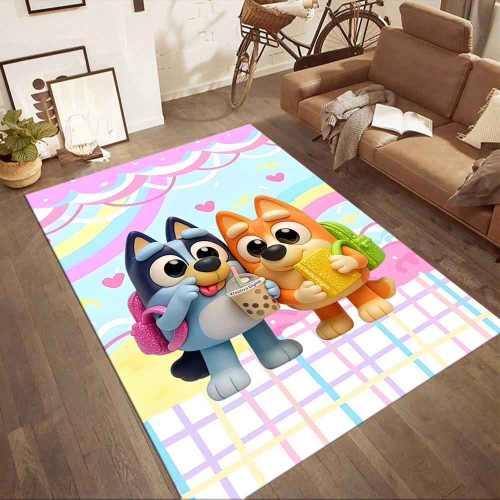 Lovely Bluey Square rugs are a great choice for living rooms, bedrooms, home décor, and as gifts