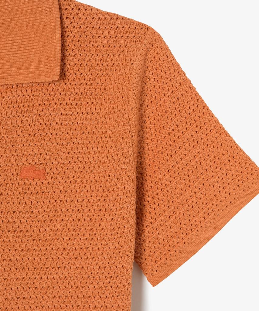 LACOSTE Women'S Crochet Sweater Polo Shirt Pf615E-56G Iy0