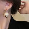 Fashion Circle Round Big Circle Earrings For Women Korean Simulated Pearl Drop Eariing Girls Party Wedding Jewelry Gifts