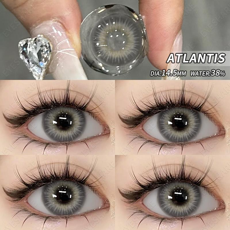 Eyeshare 2PCS Colored Eye Contact Lenses High Quality Fashion Blue Lenses Brown Natural Lenses Beauty Eye Contact Lenses