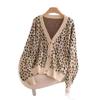 2025 V-neck Plus Size Women's Animal Print Jacquard Knitwear, Europe