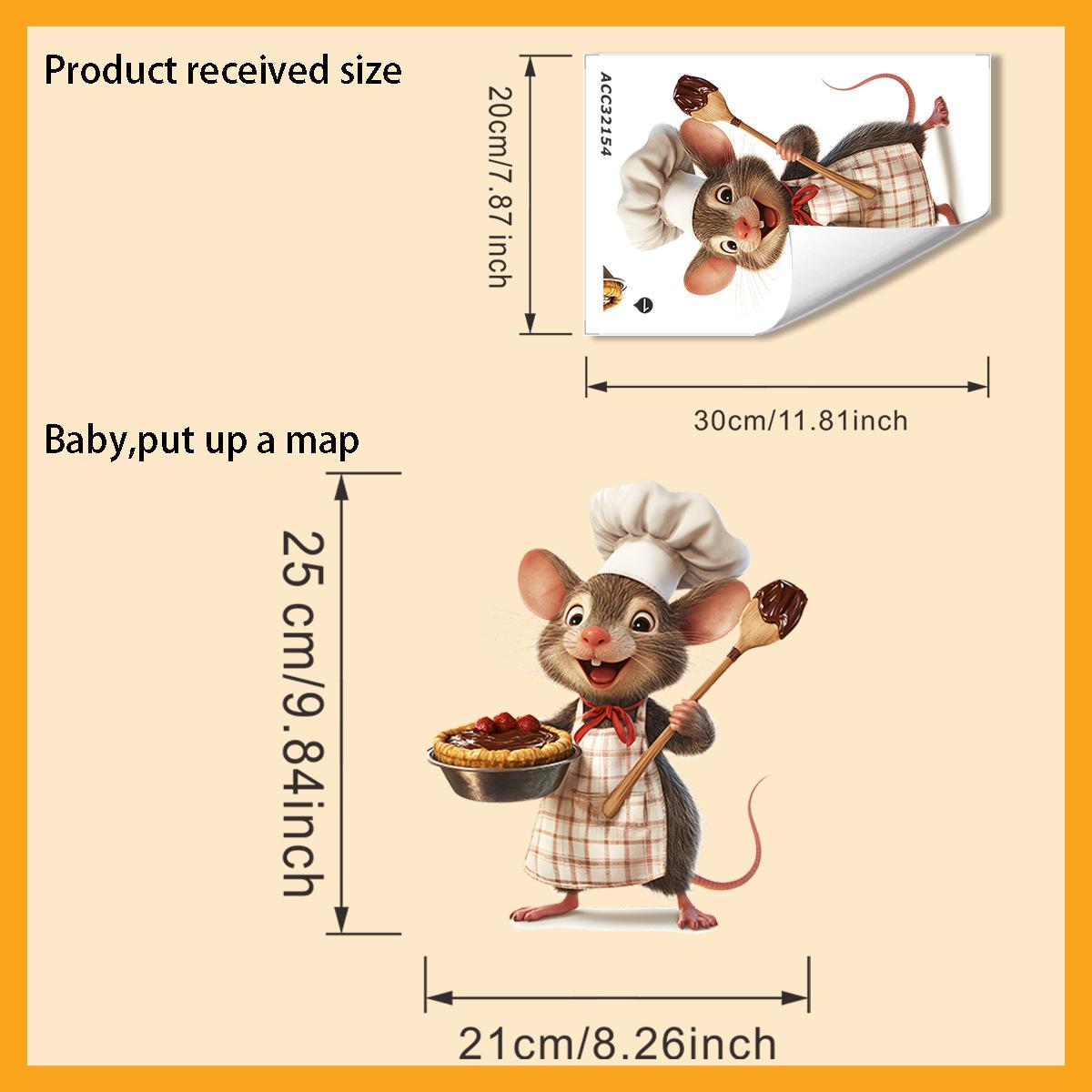 

Мультяшные милые наклейки на стену с мышками, съемные самоклеящиеся наклейки для декора детской комнаты, гостиной 20x30cm разноцветный