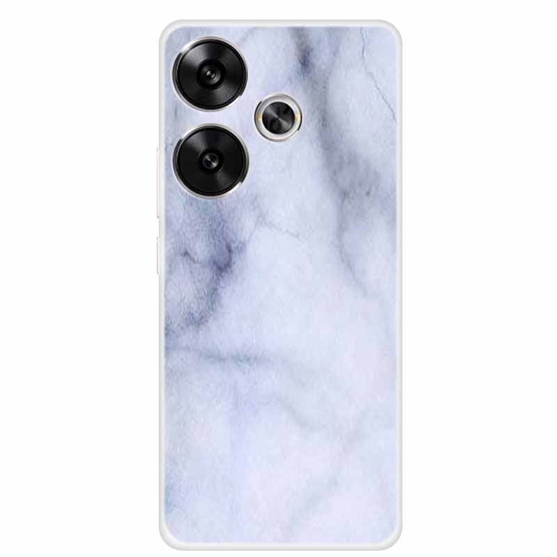 Marble Soft Phone Case For Poco F6 Transparent Case Silicone TPU Cover Funda Para Shield Clear Case for Xiaomi Poco F6 F 6 Pro