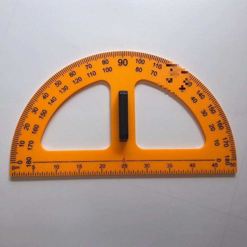 Magnetisches Lehrer-Set: Winkel, Lineal, Winkelmesser mit Griff