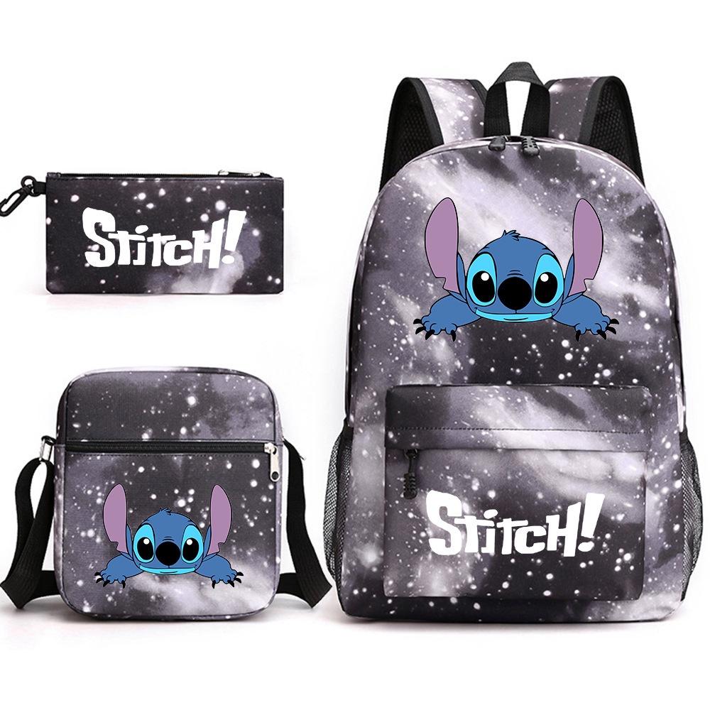 Lilo Stitch Cartoon Kids Boys Backpack Large Capacity Travel School Bag