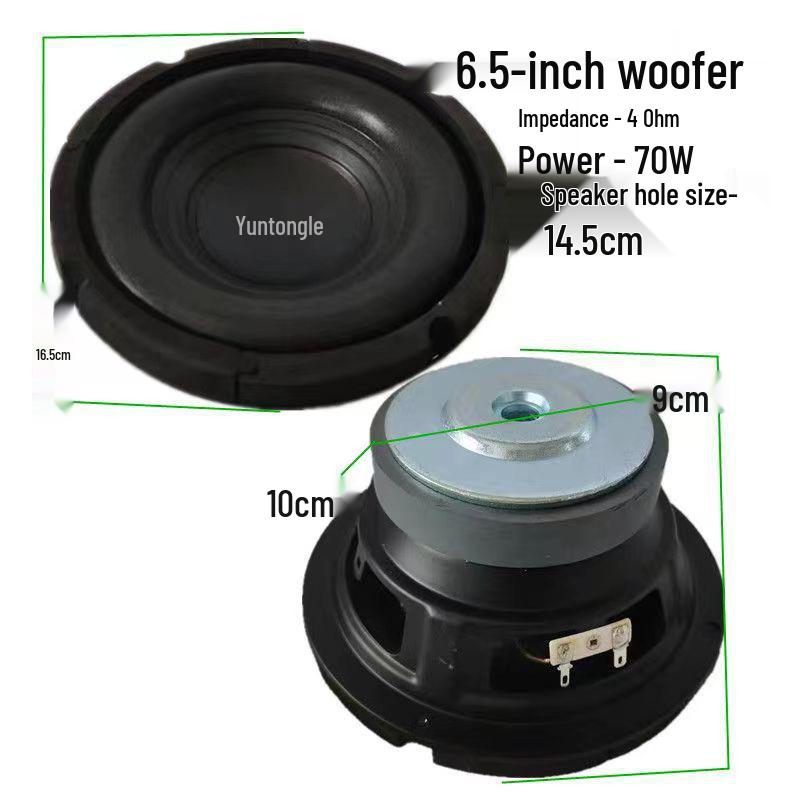Multi-Size Full-Range Midrange Bass Speaker with Heavy Bass and Aluminum Frame - Available in 3", 4", 5", 6.5", 8", 10", 12".