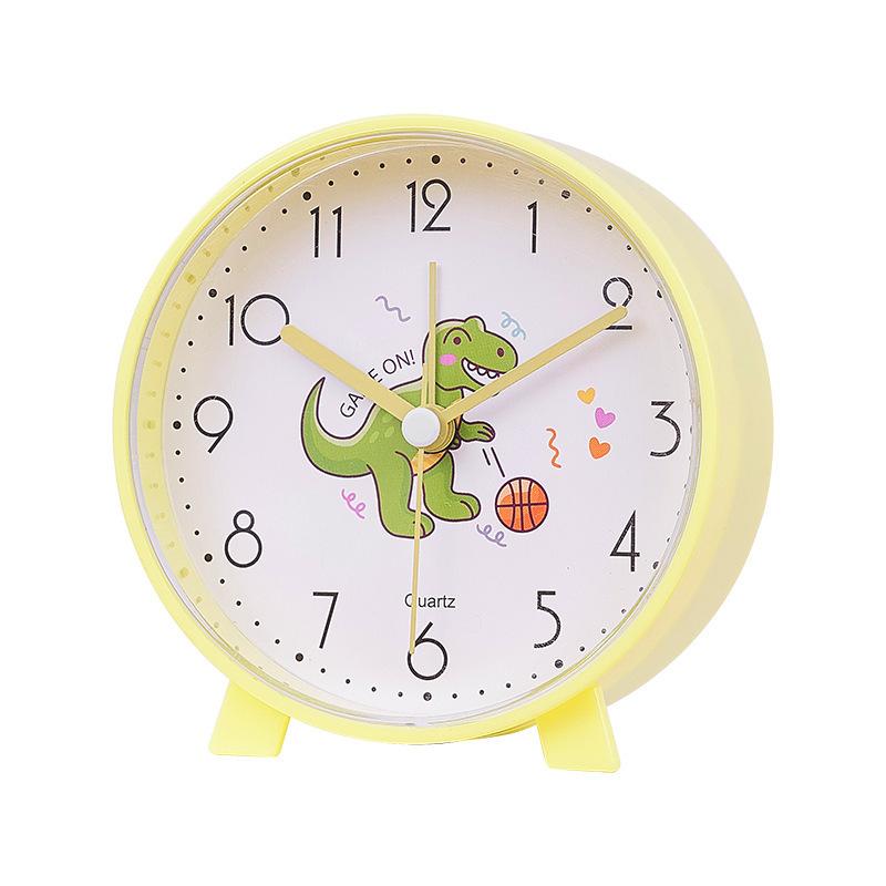 Student Dormitory Small Alarm Clock Cute Fashion Children Candy Color Alarm Clock Cartoon Face Bedside Clock Clock Home Use