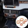 Orange Alloy Air Condition Switch Volume Knob Trim Ring For Ford Maverick