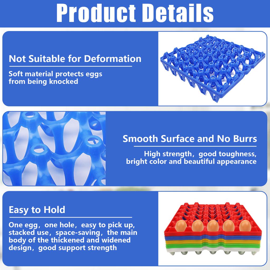 10 Pak Bulk Eierdozen Plastic Eierbakken Eierkratten Plastic Eierdozen Voor Thuis Kippenhouders