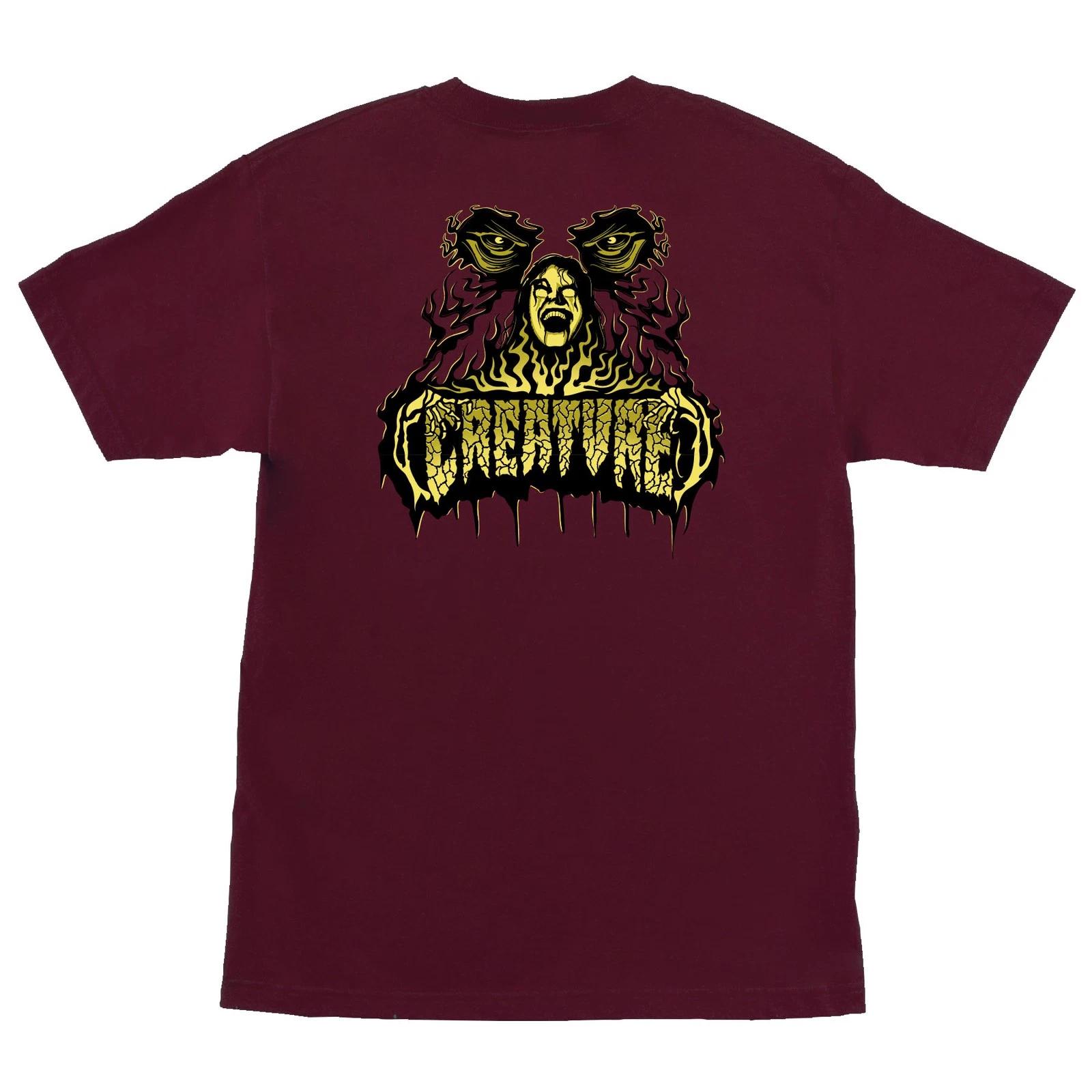 Creature POSSESSED Skateboard T Shirt MAROON M