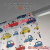 Set Of 2 Modern Flat Printing Jit Curtains Without Rod Car Pattern Drapes Print Yarn Holiday Perfect Curtain Polyester