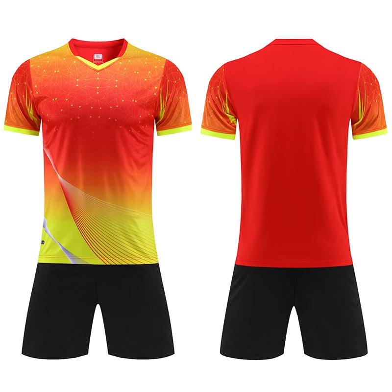 New Football Suit Men'S Team Suit Children'S Adult Sports Training Clothes Primary School Students Game Clothes Football Clothes