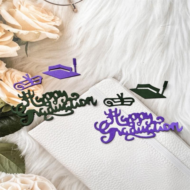 Graduation Metal Cutting Dies DIY Craft Carbon Steel Embossing Template Stencil Scrapbooking for Card Die Cuts Mold