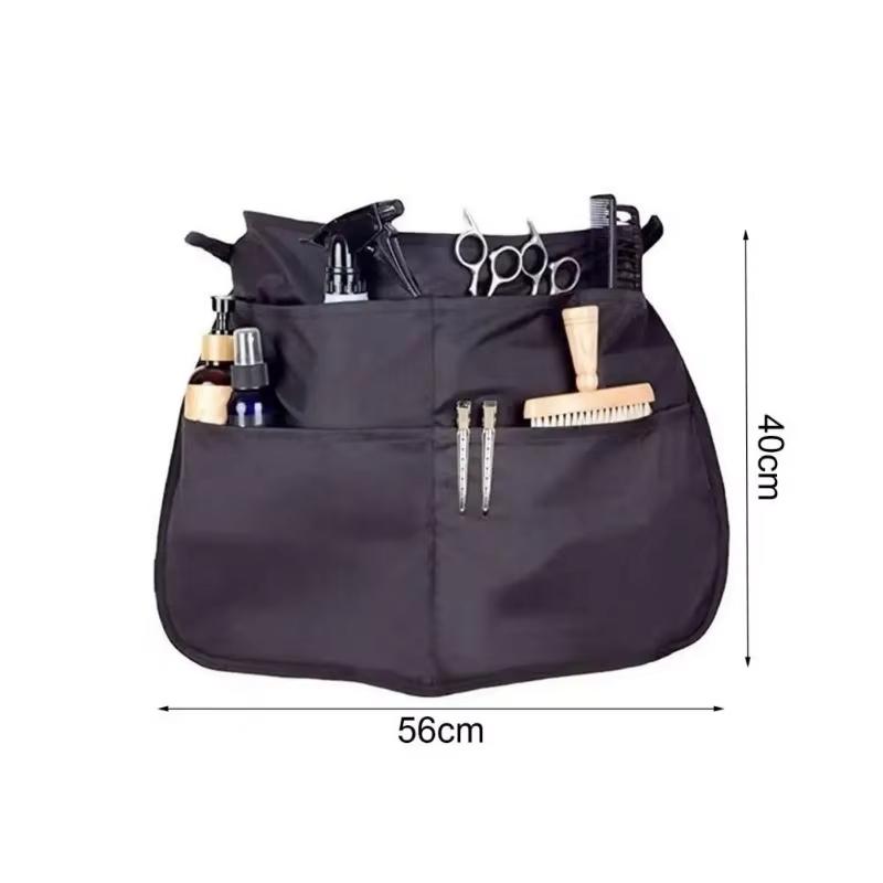 Professional Barbers Hairdresser Tools Storage Apron 56*40cm Hair Stylist Half Apron With Adjustable 5 Pockets Belt Waterproof
