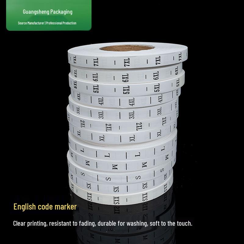 Universal Clothing Care & Size Labels with Synthetic Adhesive Tape