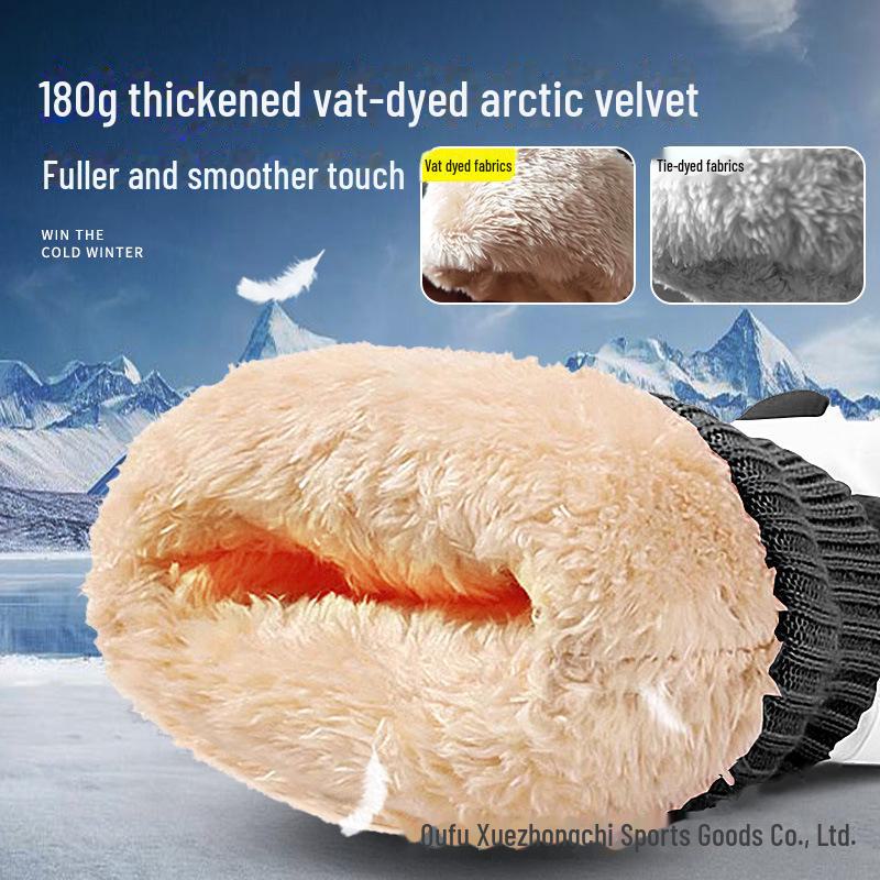 Touchscreen Windproof Ski Gloves with Warm Velvet for Men & Women – Ideal for Winter, Riding, and Mountaineering