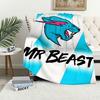 Logo video blogera Plyšová deka na zdřímnutí Koberec na pohovku do obývacího pokoje M-MrBeast-ES Teplá kancelář Ložnice Dárek k narozeninám Domů Cestování Dětské dárky