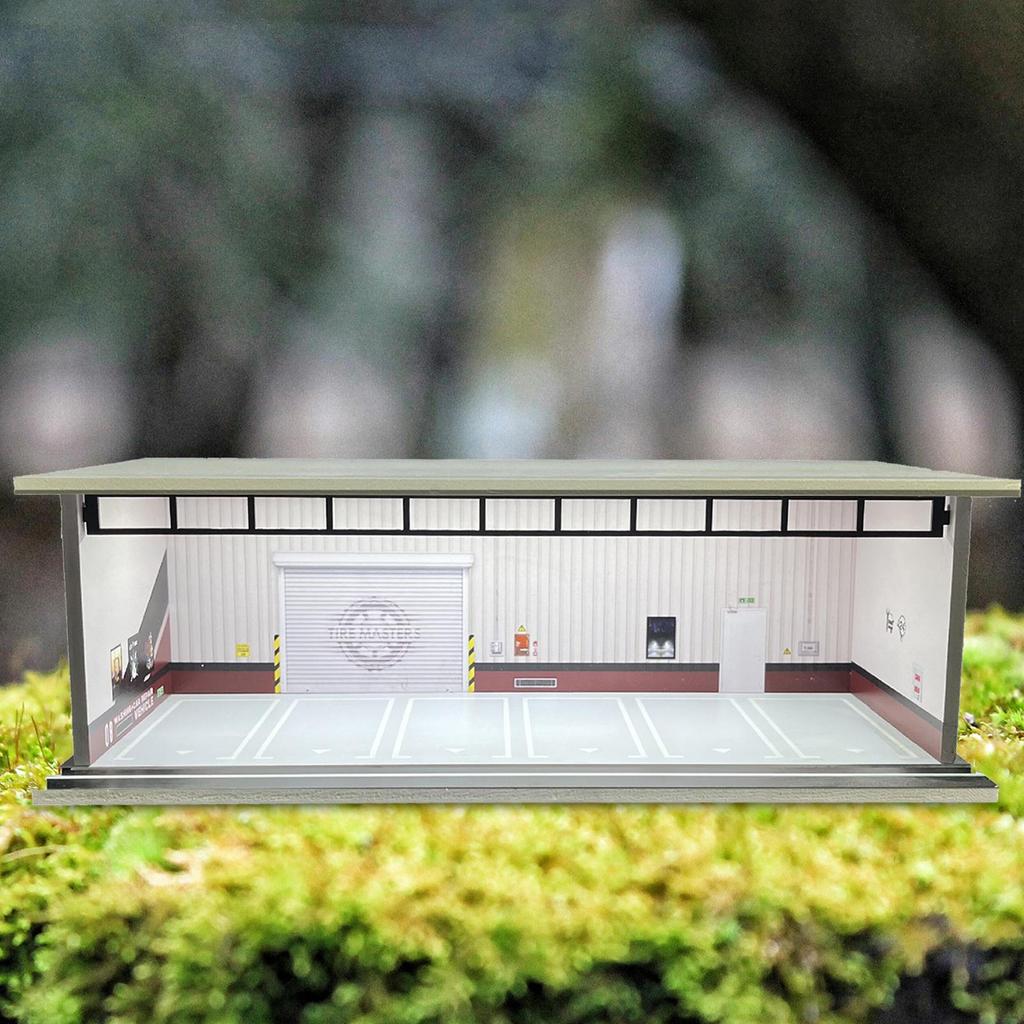1/64 Diecast Modellauto Vitrine Garage für Spielzeugautos mit Licht Sammlungszubehör Sammlerstück