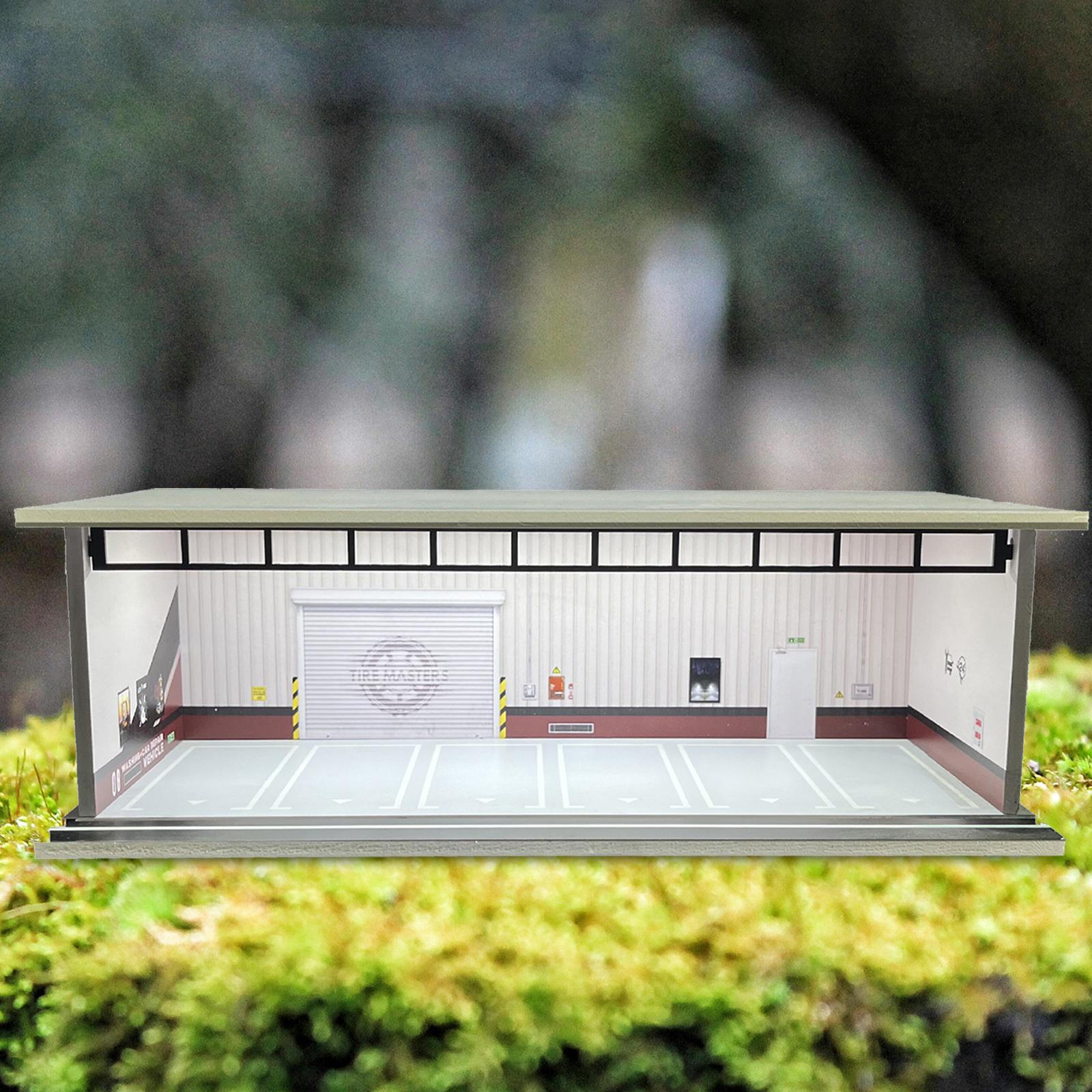 

1/64 Литая модель автомобиля Витрина Гараж для игрушечных машинок со светом Коллекционный аксессуар Style A