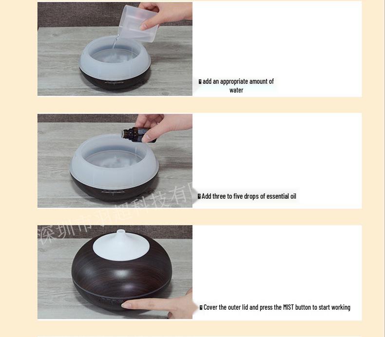 Wood Grain Essential Oil Aroma Diffuser & Humidifier for Hotels