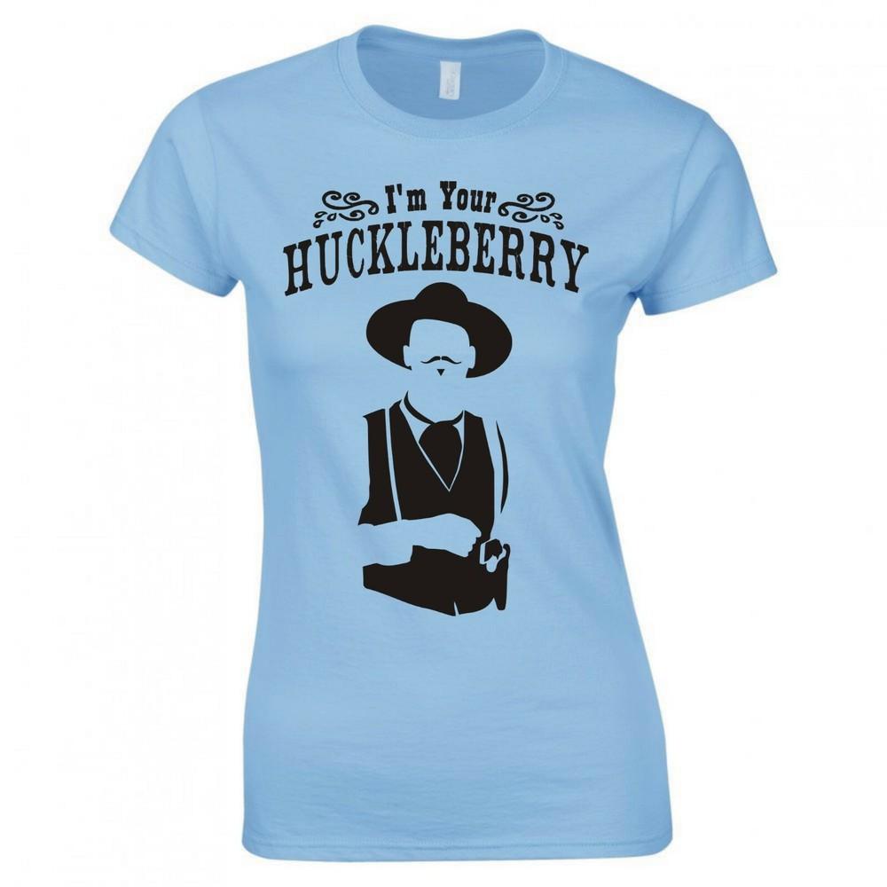 Inspired By Tombstone Im Your Huckleberry Ladies Skinny Fit Tshirt S