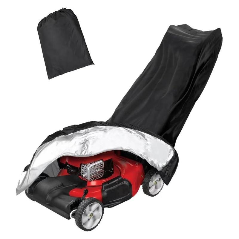 Heavy Duty Waterproof Lawn Mower Cover Constructed From 210D Strong Fabric For Push Mowers And Tractors
