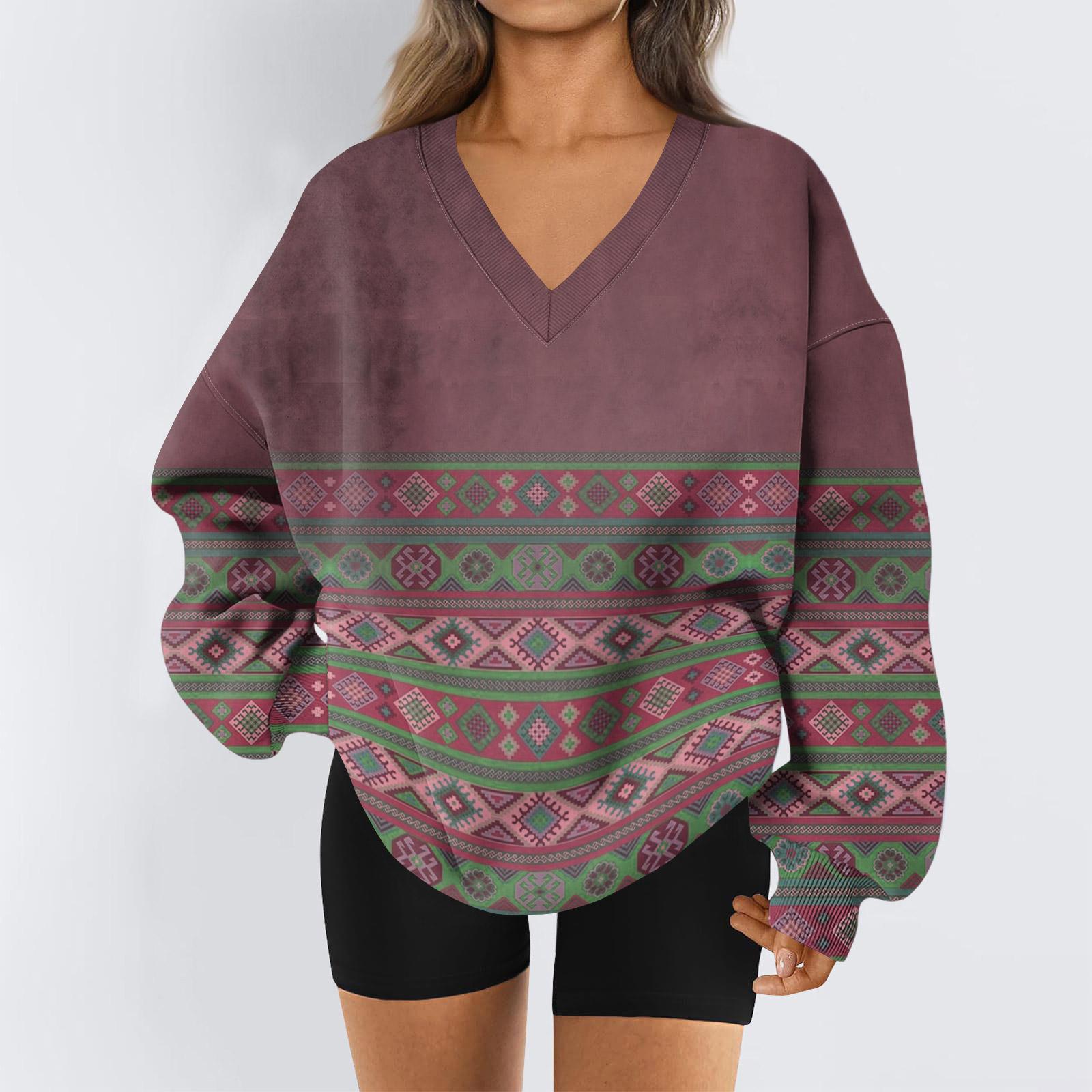 

Женская толстовка, спортивная фланелевая толстовка с длинным рукавом, повседневная толстовка с V-образным вырезом XXXL