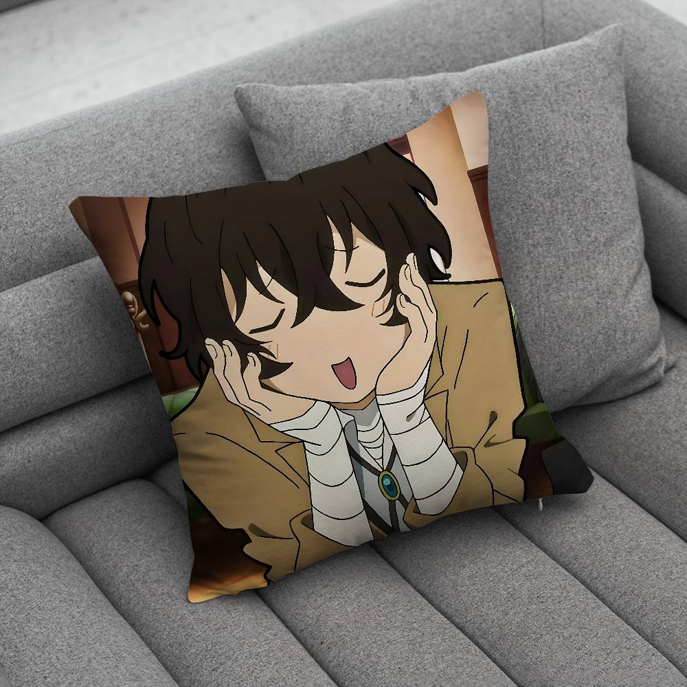 Cartoon Character Dazai OOsamu Pillow Case Pillowcase Home Sofa Cushions Car Cushions Pillowcover Office Pillowshell Pillow